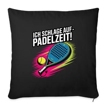 Neon Padel Kraft – Stroke Time - Sofa pillowcase 17,3'' x 17,3'' (45 x 45 cm) - black - Front