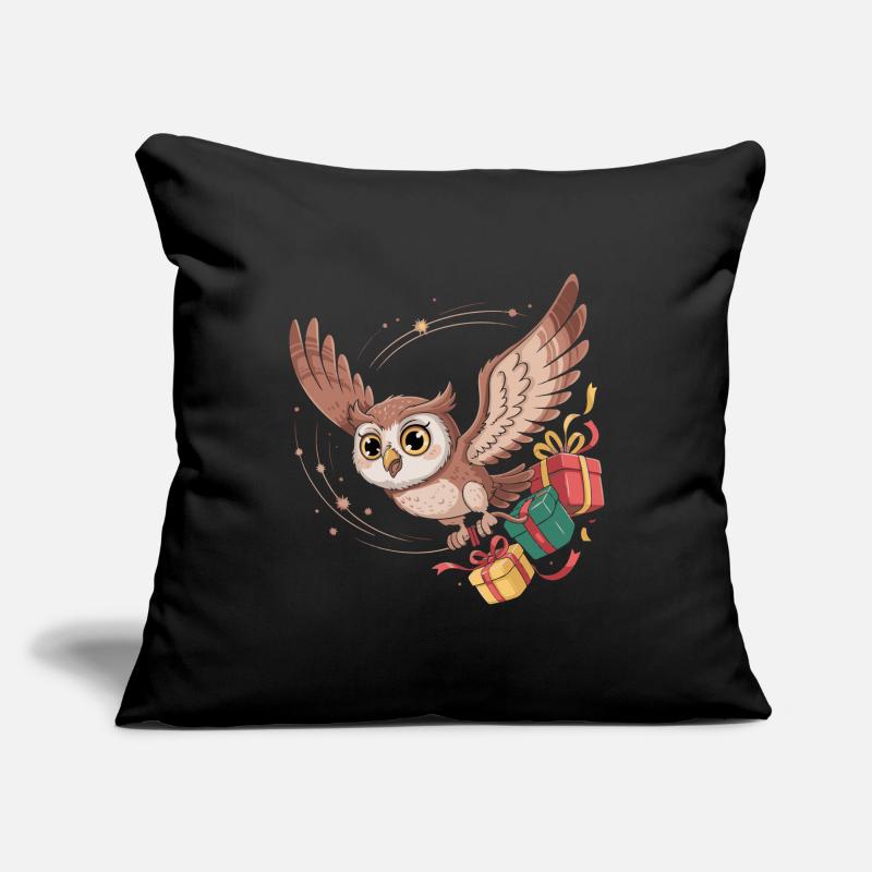 Eulenflug mit Geschenken Sofakissenbezug 45 x 45 cm