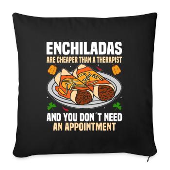  Enchilada Lover Mexican Cuisine Mexicano - Sofa pillowcase 17,3'' x 17,3'' (45 x 45 cm) - black - Front