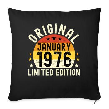 Anniversary January 1976 Limited Edition Original - Sofa pillowcase 17,3'' x 17,3'' (45 x 45 cm) - black - Front