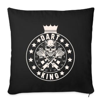 fléchettes - Housse de coussin décorative 45 x 45 cm - noir - Devant