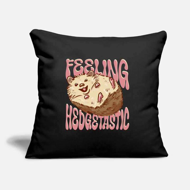 Jour du hérisson Igel Tag Feeling Hedgetastic Housse de coussin décorative 45 x 45 cm