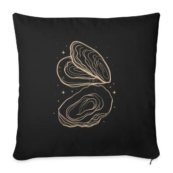 Oysters - Sofa pillowcase 17,3'' x 17,3'' (45 x 45 cm) - black - Front