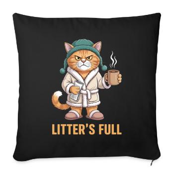 Rôti du matin - Housse de coussin décorative 45 x 45 cm - noir - Devant