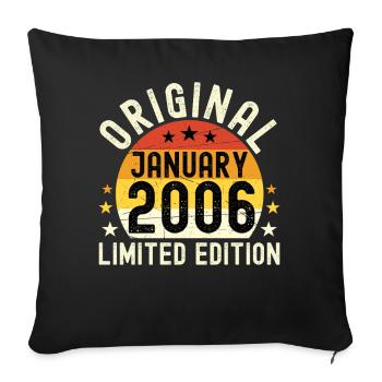 Anniversaire Janvier 2006 Limited Edition Original - Housse de coussin décorative 45 x 45 cm - noir - Devant