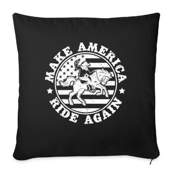 L’équitation de rodéo fait que l’Amérique remonte Cowboy - Housse de coussin décorative 45 x 45 cm - noir - Devant