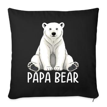 Papa Bear - Sofa pillowcase 17,3'' x 17,3'' (45 x 45 cm) - black - Front