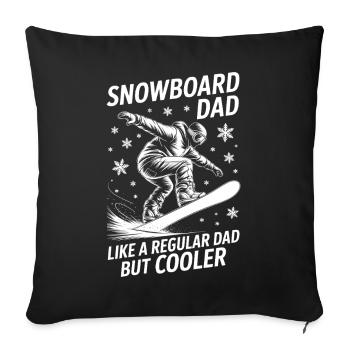 Snowboarding Spruch Papa Lustig Snowboard Geschenk - Sofakissenbezug 45 x 45 cm - Schwarz - Vorne