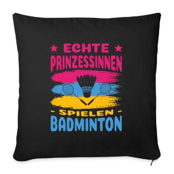 Joueur de badminton offre des tenues de badminton - Housse de coussin décorative 45 x 45 cm - noir - Devant