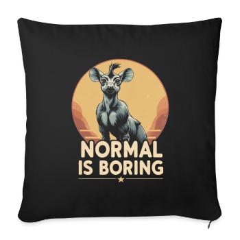 Okapi Tier Normal Is Boring - Sofa pillowcase 17,3'' x 17,3'' (45 x 45 cm) - black - Front