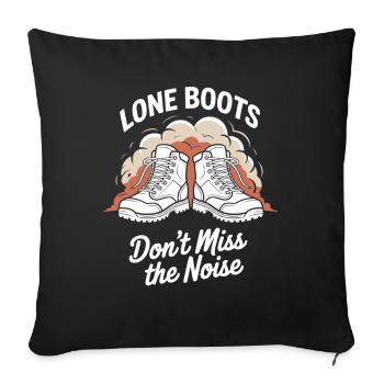 Sentier d’autonomisation des randonneurs solo pour femmes - Housse de coussin décorative 45 x 45 cm - noir - Devant