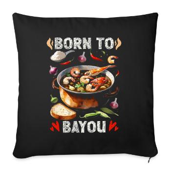 Bayou Food - Sofa pillowcase 17,3'' x 17,3'' (45 x 45 cm) - black - Front