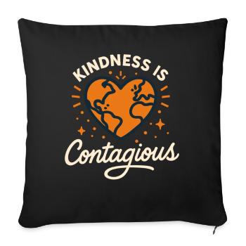 Sympathie anti-harcèlement, Lève-toi - Housse de coussin décorative 45 x 45 cm - noir - Devant