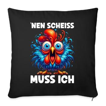 I have to fuck funny chicken sarcasm humor - Sofa pillowcase 17,3'' x 17,3'' (45 x 45 cm) - black - Front