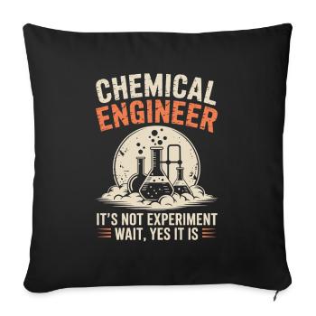 L’humour dans l’expérience d’un fier ingénieur chimiste - Housse de coussin décorative 45 x 45 cm - noir - Devant