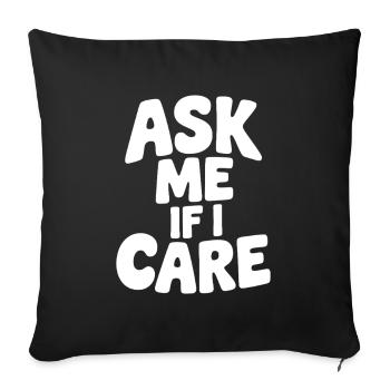 Demande-moi si ça m’intéresse - Housse de coussin décorative 45 x 45 cm - noir - Devant