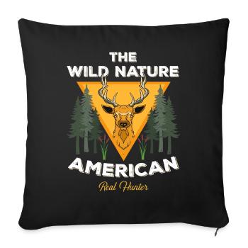 The Wild Nature Real Hunter - Sofa pillowcase 17,3'' x 17,3'' (45 x 45 cm) - black - Front