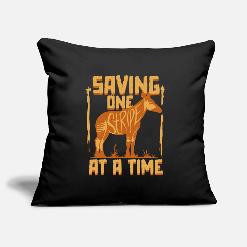 Okapi Tier Saving One Stripe At A time Sofa pillowcase 17,3'' x 17,3'' (45 x 45 cm)