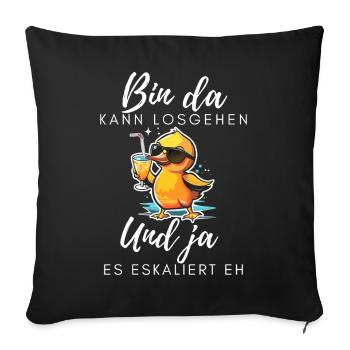 Fête avec des paroles et des cocktails amusants - Housse de coussin décorative 45 x 45 cm - noir - Devant