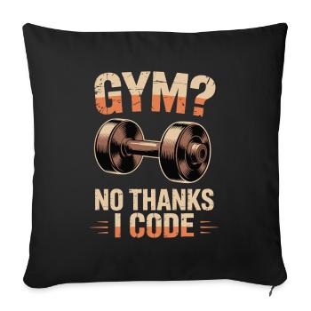 Funny graphics on the subject of programming - Sofa pillowcase 17,3'' x 17,3'' (45 x 45 cm) - black - Front