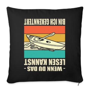 Kayaker Gifts Kayak Water Sports Outfits - Sofa pillowcase 17,3'' x 17,3'' (45 x 45 cm) - black - Front