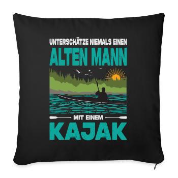Kayaker Gifts Kayak Water Sports Outfits - Sofa pillowcase 17,3'' x 17,3'' (45 x 45 cm) - black - Front