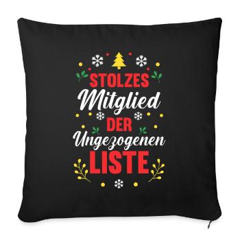Santa Claus Christmas Time Naughty Christmas - Sofa pillowcase 17,3'' x 17,3'' (45 x 45 cm) - black - Front