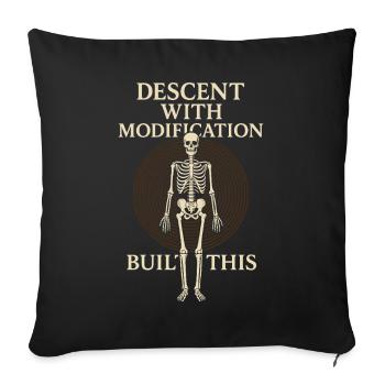 Charles Darwin Gift Natural - Sofa pillowcase 17,3'' x 17,3'' (45 x 45 cm) - black - Front