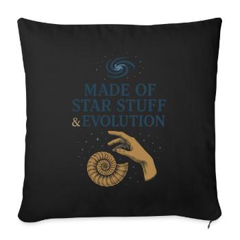 Charles Darwin Gift Natural - Sofa pillowcase 17,3'' x 17,3'' (45 x 45 cm) - black - Front