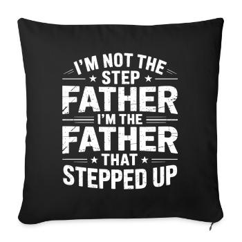 The father who stepped in - Sofa pillowcase 17,3'' x 17,3'' (45 x 45 cm) - black - Front