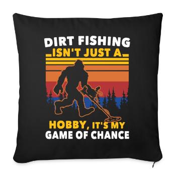 Dirt Fishing Big Foot - Sofa pillowcase 17,3'' x 17,3'' (45 x 45 cm) - black - Front