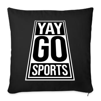 Yay Go Sports Sarcastic Funny Anti Sports Humor - Sofa pillowcase 17,3'' x 17,3'' (45 x 45 cm) - black - Front