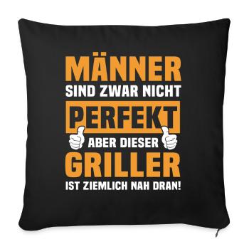 Funny Griller Sayings - Sofa pillowcase 17,3'' x 17,3'' (45 x 45 cm) - black - Front