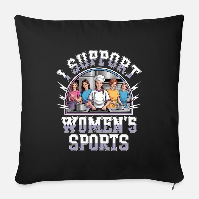 I Support Women's Sports Unwearable Bootleg - Sofakissenbezug 45 x 45 cm - Schwarz