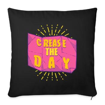 Origami Crease The Day - Sofa pillowcase 17,3'' x 17,3'' (45 x 45 cm) - black - Front