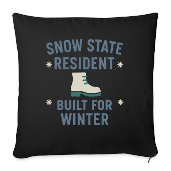 Kaltes Staatsleben Geschenk Eiskalte - Sofa pillowcase 17,3'' x 17,3'' (45 x 45 cm) - black - Front