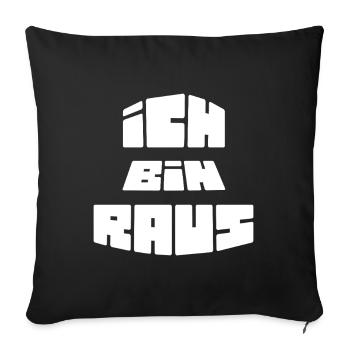 I'm out - Sofa pillowcase 17,3'' x 17,3'' (45 x 45 cm) - black - Front