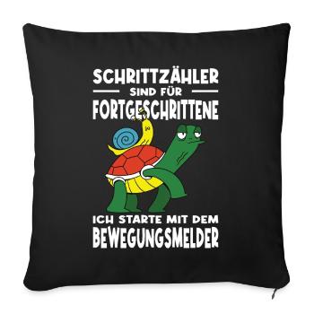 Jogging Gift Jogger Running Sports Fitness - Sofa pillowcase 17,3'' x 17,3'' (45 x 45 cm) - black - Front