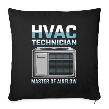 HVAC Technician Cooling Technology Gift Men Professionals - Sofa pillowcase 17,3'' x 17,3'' (45 x 45 cm) - black - Front