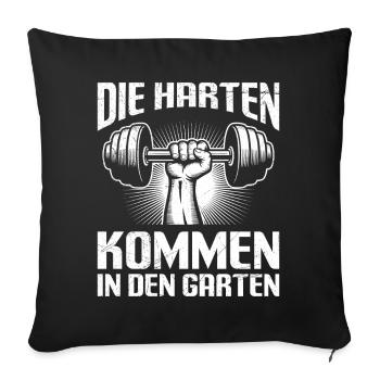 Weightlifters THE TOUGH ONES COME INTO THE GARDEN - Sofa pillowcase 17,3'' x 17,3'' (45 x 45 cm) - black - Front