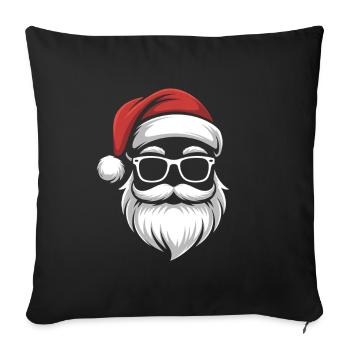 Chill Santa Skull - Sofa pillowcase 17,3'' x 17,3'' (45 x 45 cm) - black - Front