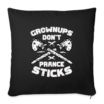 Anti Hobby Horsing - Sofa pillowcase 17,3'' x 17,3'' (45 x 45 cm) - black - Front