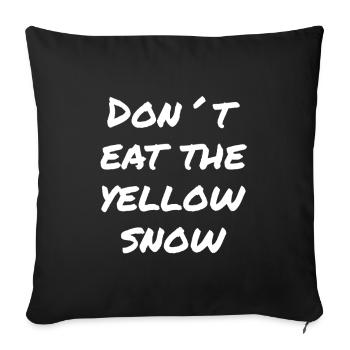 Yellow Snow Ski Warning - Sofa pillowcase 17,3'' x 17,3'' (45 x 45 cm) - black - Front