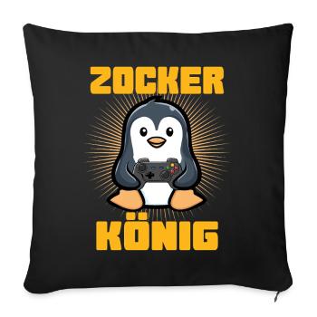 Gambler King - Sofa pillowcase 17,3'' x 17,3'' (45 x 45 cm) - black - Front