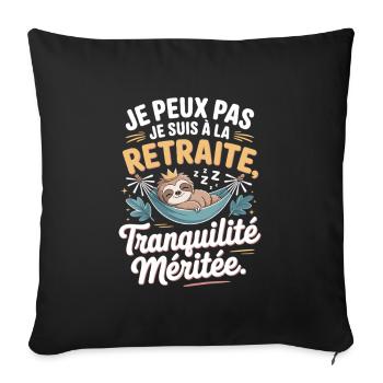 I can't I'm retired - Sofa pillowcase 17,3'' x 17,3'' (45 x 45 cm) - black - Front