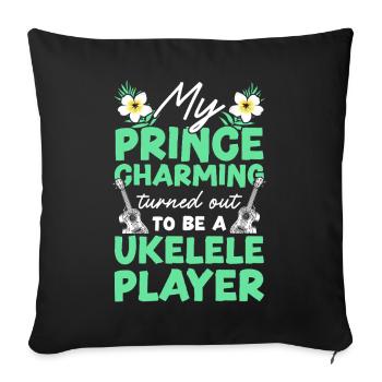 Hawaiian Ukulele Uke Girlfriend My - Sofa pillowcase 17,3'' x 17,3'' (45 x 45 cm) - black - Front