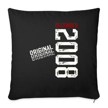 17th Birthday Original December Volume 2008 - Sofa pillowcase 17,3'' x 17,3'' (45 x 45 cm) - black - Front