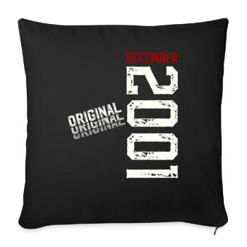 24th Birthday Original December Volume 2001 - Sofa pillowcase 17,3'' x 17,3'' (45 x 45 cm) - black - Front