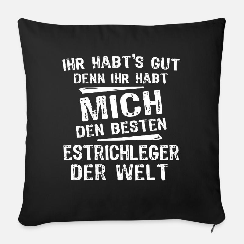 Screed layer - Sofa pillowcase 17,3'' x 17,3'' (45 x 45 cm) - black