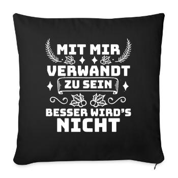 Noël du Père Noël - Housse de coussin décorative 45 x 45 cm - noir - Devant
